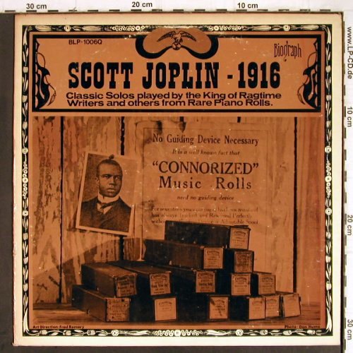 Joplin,Scott: 1916-Classic Solos..and others from, Biograph(BLP-1006Q), US, 1974 - LP - Y9199 - 6,00 Euro