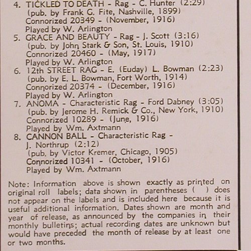 Joplin,Scott: 1916-Classic Solos..and others from, Biograph(BLP-1006Q), US, 1974 - LP - Y9199 - 6,00 Euro