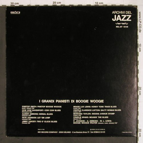 V.A.I Grandi Pianisti di Boogie Woo: Pinetop Smith.. P.Johnson, Ammons.., Variety (REL-ST 19149), I Typ: LP Best.-Nr.: Y9205 Preis: 6,00 Euro