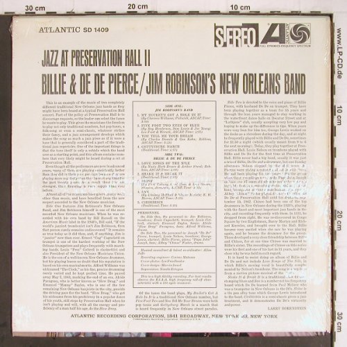 Robinsons,Jim / Billie de de Pierce: Jazz At Preservation Hall 2, sealed, Atlantic (SD 1409), US, FS-New Typ: LP Best.-Nr.: Y9350 Preis: 14,00 Euro