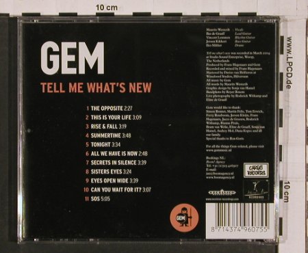 GEM: Tell Me What's New, Cargo(), NL, 2004 - CD - 50331 - 5,00 Euro