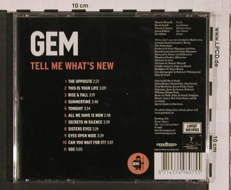 GEM: Tell Me What's New, Cargo, NL, 2004 Typ: CD Best.-Nr.: 50331 Preis: 5,00 Euro