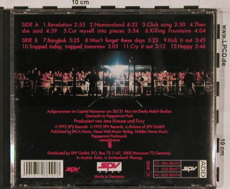 Fury In The Slaughterhouse: Pure Live!, SPV, D, 92 Typ: CD Best.-Nr.: 52049 Preis: 10,00 Euro