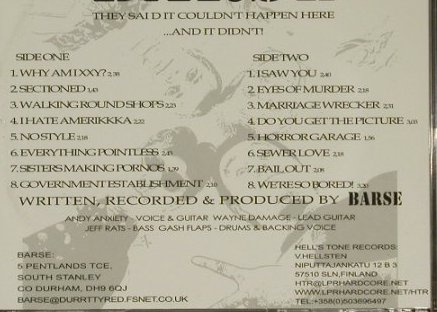 Barse: They said it couldn'thappen here..., Hell'sTone (HTR002), UK, 02 Typ: CD Best.-Nr.: 52546 Preis: 11,50 Euro