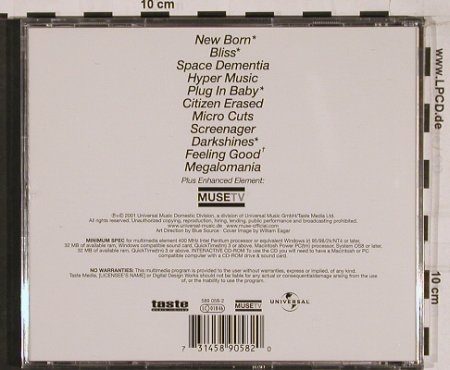 Muse: Origin Of Symmetry, Motor (589 058-2), D, 2001 Typ: CD Best.-Nr.: 52826 Preis: 10,00 Euro