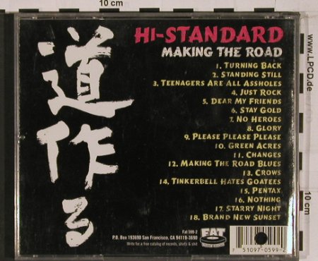 Hi-Standard: Making The Road, co, Fat Wreck Chords (Fat 599-2), US, 1999 Typ: CD Best.-Nr.: 52901 Preis: 5,00 Euro