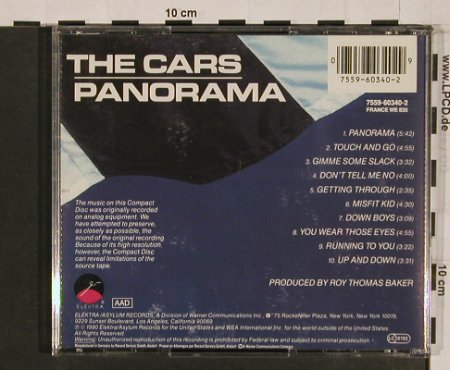 Cars: Panorama, Elektra, D, 80 Typ: CD Best.-Nr.: 53489 Preis: 7,50 Euro