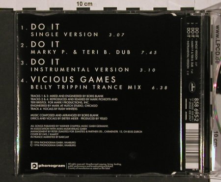 Yello: Do It*3+1, Mercury(858 695-2), D, 94 - CD5inch - 54641 - 5,00 Euro