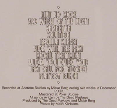 Dead Playboys: Last Call For Alcohol, Deaf&Dumb (FBRCD023), S, 2003 Typ: CD Best.-Nr.: 54941 Preis: 10,00 Euro