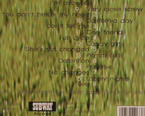 Shotgun Rationale(Sonny Vincent's): Cocked, Subway(), D,Promo,  - CD - 56222 - 12,50 Euro