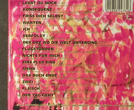 Meine Herren: Teufels Küche, Digi, Weserlabel (2476-2), D, 1993 Typ: CD Best.-Nr.: 56640 Preis: 11,50 Euro