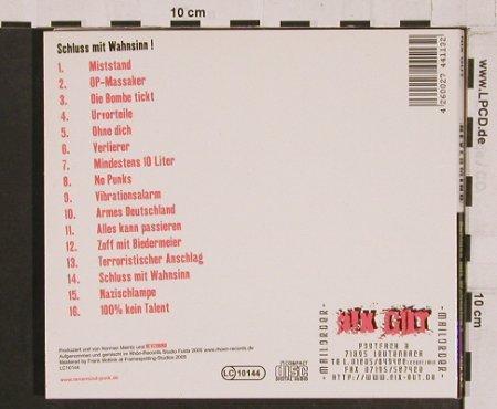 Nevermind: Schluss mit Wahnsinn,Digi, Nix Gut (NG113), D, 2005 Typ: CD Best.-Nr.: 56704 Preis: 10,00 Euro