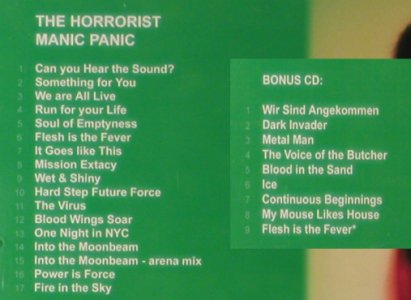 Horrorist,The: Manic Panic, Out Of Line(087-123412), D, 2004 - 2CD - 57354 - 11,50 Euro