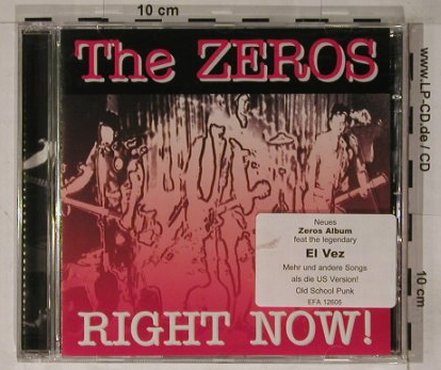 Zeros,The: Right Now, EmptyRec (MT-487), EU Typ: CD Best.-Nr.: 58054 Preis: 11,50 Euro