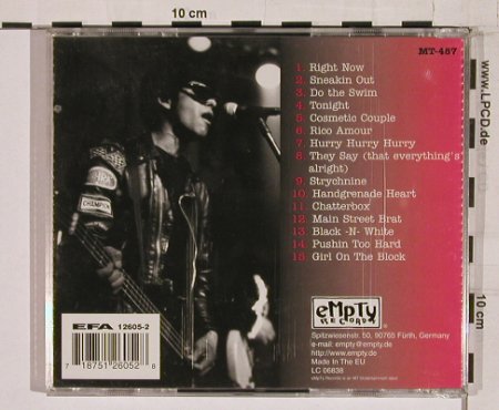 Zeros,The: Right Now, EmptyRec (MT-487), EU Typ: CD Best.-Nr.: 58054 Preis: 11,50 Euro