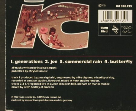 Inspiral Carpets: Generation+3, Digi, Mute (int 826.735), D, 1992 Typ: CD5" Best.-Nr.: 58535 Preis: 5,00 Euro