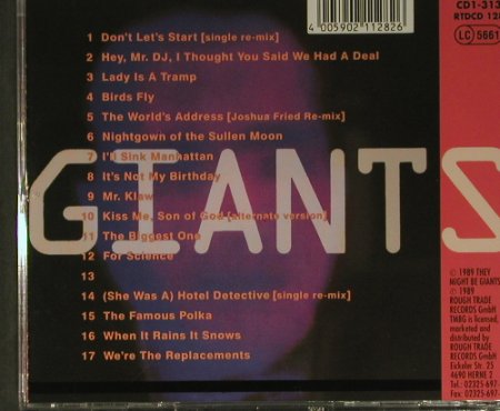 They Might Be Giants: Don't Let's Start, RoughTrade, D, 1989 Typ: CD Best.-Nr.: 59730 Preis: 10,00 Euro