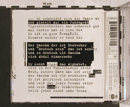 Toten Hosen: Sascha+3, Virgin, D, 1992 Typ: CD5" Best.-Nr.: 59882 Preis: 4,00 Euro