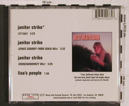 Sexy Death Soda: Junitor Strike*3+1, Bong Load Rec. L.A. (BL33), US, co, 98 Typ: CD5" Best.-Nr.: 61357 Preis: 3,00 Euro