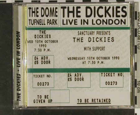 Dickies: Live in London(91), Sanctuary (CMRCD 489), UK, 2002 Typ: CD Best.-Nr.: 61618 Preis: 12,50 Euro