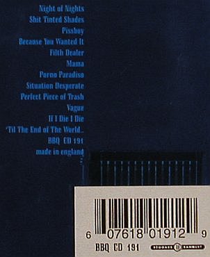 Dream City Film Club: Same, BBQ (CD 191), UK Typ: CD Best.-Nr.: 63938 Preis: 11,50 Euro