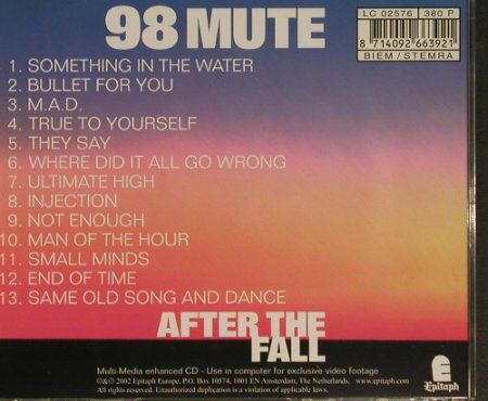 98 Mute: After The Fall, Epitaph, NL, 02 Typ: CD Best.-Nr.: 64448 Preis: 11,50 Euro