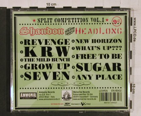 Shandon vs Headlong: Split Competition Vol.1, Ammonia/Wolverine(AMM 001), D,  - CD - 65365 - 7,50 Euro