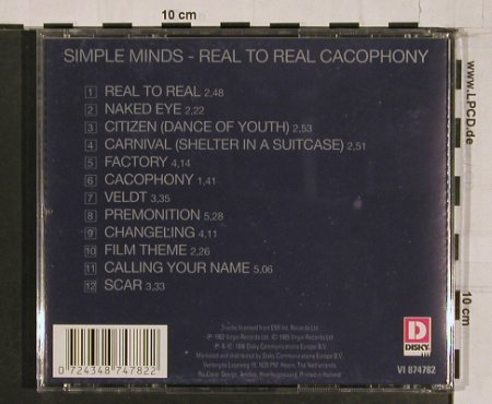 Simple Minds: Real To Real Cacophony(82), Disky(VI 84782), NL, 96 - CD - 65381 - 7,50 Euro