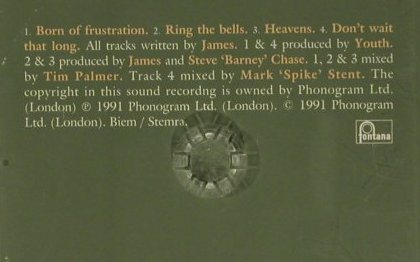 James: 4 From Seven, 4 Tr.Promo, Fontana (4 FRM 7), UK, 92 Typ: CD5" Best.-Nr.: 65516 Preis: 3,00 Euro