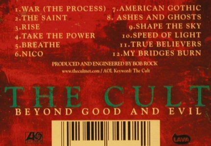 Cult: Beyond Good And Evil, Lava Atl., D, 2001 Typ: CD Best.-Nr.: 65802 Preis: 7,50 Euro