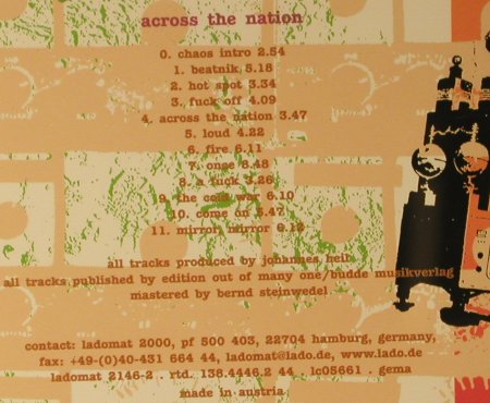 State Of Chaos: Across The Nation, Ladomat, A, 2003 Typ: CD Best.-Nr.: 66647 Preis: 10,00 Euro