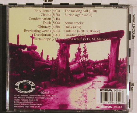 Dreadful Shadows: Buried Again(96), Rabazco, EU, 03 Typ: CD Best.-Nr.: 68242 Preis: 11,50 Euro