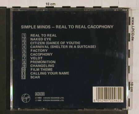 Simple Minds: Real To Real Cacophony(82), Virgin(CDV 2246), UK, 1985 - CD - 68652 - 7,50 Euro