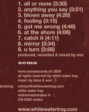 White Water Tray: Drop In, Soma Rec.(), CH,  - CD - 68660 - 5,00 Euro