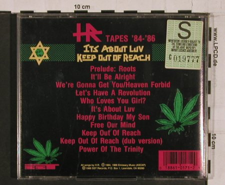 H.R.: Tapes'84-86,It's About Luv..'84...., SST(171), m-/vg+, 1988 - CD - 69033 - 15,00 Euro