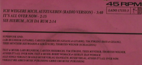 Superpunk: Ich weigere mich, aufzugeben+2, L'Age D'Or(LADO 17135-3), D, 2004 - CD5inch - 80507 - 2,50 Euro