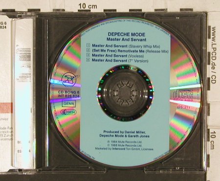 Depeche Mode: Master and servant x3/Set Me Free, Mute CD Bong 6(INT 826.824), D, 1988 - CD5inch - 82080 - 4,00 Euro
