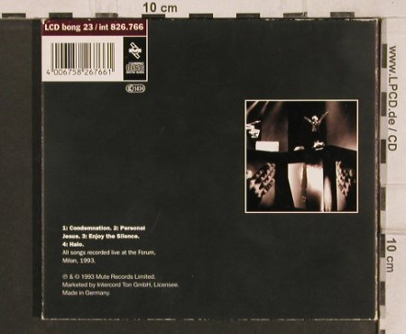 Depeche Mode: Condemnation+3, Digi, Mute LCD bong 23 (INT 826.766), D, 1993 Typ: CD5" Best.-Nr.: 82096 Preis: 4,00 Euro