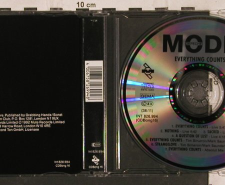 Depeche Mode: Everything Counts*3+4, Mute Bong 16(INT 826.994), D, 1992 - CD5inch - 82103 - 5,00 Euro