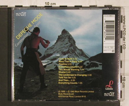 Depeche Mode: Construction Time Again, digt.rem, Mute (724384180324), NL, 1989 Typ: CD Best.-Nr.: 82105 Preis: 5,00 Euro