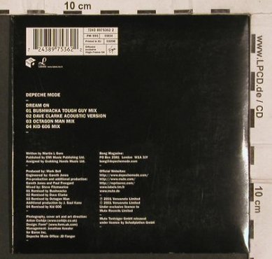 Depeche Mode: Dream On*4, Digi, VenusNote (724389753622), EU, 2001 Typ: CD5" Best.-Nr.: 82113 Preis: 3,00 Euro