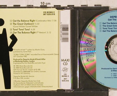 Depeche Mode: Get The Balance Right*2+2, Mute Bong 2 (INT 826.810), D, 1988 Typ: CD5" Best.-Nr.: 82119 Preis: 7,50 Euro