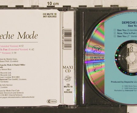 Depeche Mode: See You*2(ex+7")/Now This Is Fun, Mute 18(INT826.802), D, 1988 - CD5inch - 82123 - 7,50 Euro