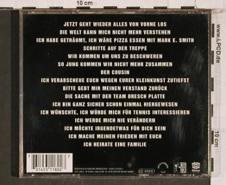 Tocotronic: Wir Kommen Um Uns Zu Beschweren, Motor (531 180 2), D, 1996 Typ: CD Best.-Nr.: 84445 Preis: 10,00 Euro