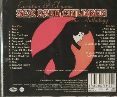 Sex Gang Children: Execution & Elegance,Anth.1982-2002, Sanctuary(), EU, FS-New, 2004 - 2CD - 90898 - 12,50 Euro