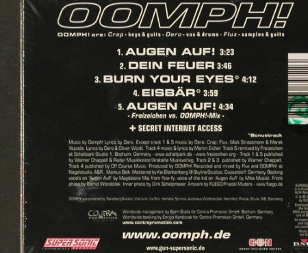 Oomph!: Augen Auf!*2+3, Digi FS-New, Supersonic(147), EU, 04 - CD5inch - 90993 - 5,00 Euro