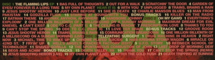 Flaming Lips - Acid: Finally t.Punk Rockers are talking, Restless, EU,83-88, 02 Typ: 3CD Best.-Nr.: 91197 Preis: 14,00 Euro