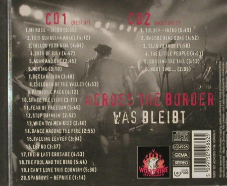 Across The Border: Was Bleibt:Best 1991-2002, FS-New, Wolverine(WRR 101), D, 02 - 2CD - 91340 - 20,00 Euro