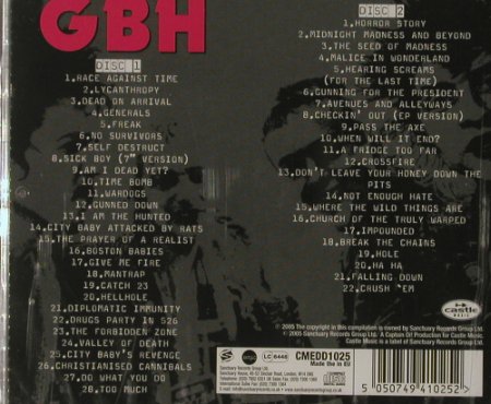 G.B.H.: Dead on Arrival-Punk Rock Anthology, Sanctuary, UK,FS-NEW, 2005 Typ: 2CD Best.-Nr.: 92171 Preis: 12,50 Euro