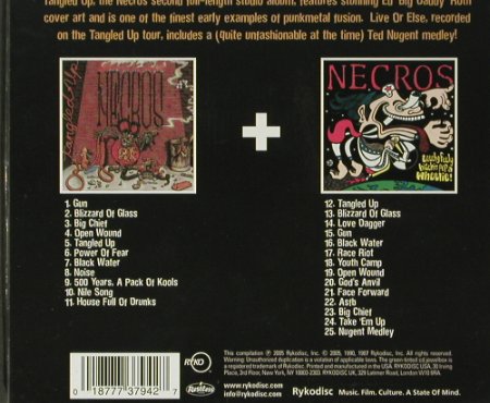 Necros: Tangled Up/Live Or Else, FS-New, Ryko, , 2005 Typ: CD Best.-Nr.: 92340 Preis: 10,00 Euro